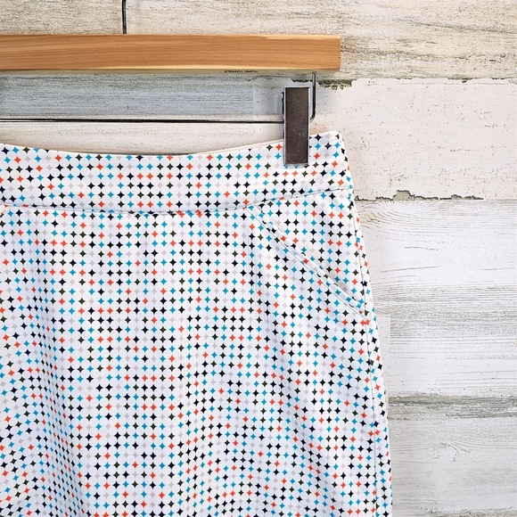 Peter Millar Alice Petal Hem Golf Skirt XS Geometric Print UPF 50 Active Skort - Picture 8 of 15
